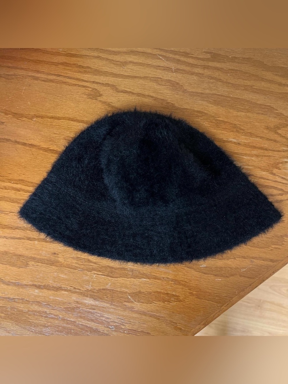 Urban Outfitters black fuzzy bucket hat